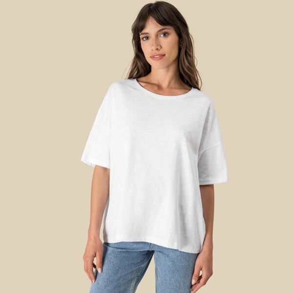 Spasso Ladies Oversized Slub T-Shirt Thumbnail